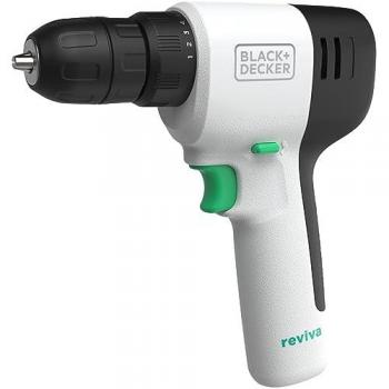 Taladro Atornillador Inalámbrico Black+Decker REVIVA 12V, 1.5Ah Litio, Portabrocas 10mm, 26Nm, 0-550 rpm