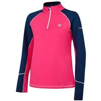 Dare 2b Involved Core Stretch Lightweight Warm Backed Quick Drying Half Zip Fleece Capa Intermedia elástica, Mujer, Ciber Rosa/Azul ala, 34