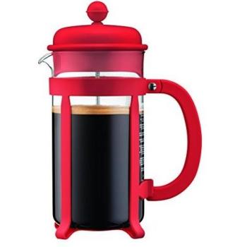 Bodum Java Cafetera de émbolo 8 Tazas, Rojo, 8 Taza