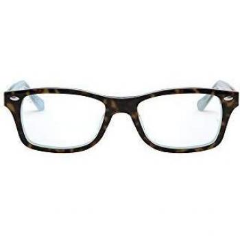 Ray-Ban Junior RB1531 3701 Top Havana on Blue - Kids' Eyeglasses, Tortoiseshell Frame, Size 46, Free Lenses Available, HSA/FSA Insurance Eligible, Blue Light Block Option