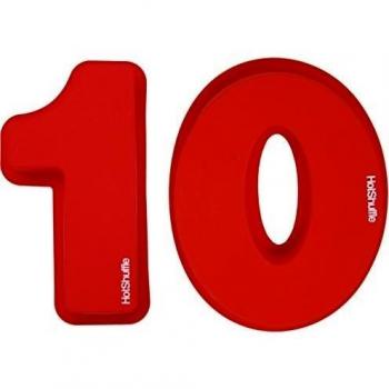 HotShuffle Gran número de Silicona 10 Cake Molde de estaño décimo cumpleaños Aniversario 1 0