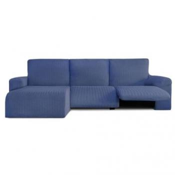 Funda para chaise longue de brazo corto izquierdo Eysa JAZ Azul 120 x 120 x 360 cm