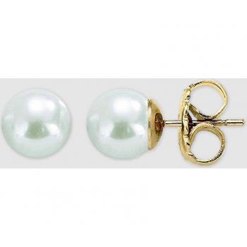 Pendientes Majorica de Plata de Ley 925 Chapados con Perlas Blancas - 00323.01.1.000