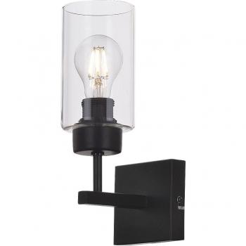 Aplique de Pared Rabalux Prudence Metal Negro E27 1x40W Dimensiones L29cm H14.5cm D9cm IP20
