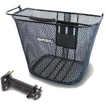 Basil Bremen Cestino anteriore + supporto stelo Baseasy Nero, Unisex Adulto, Taglia Unica