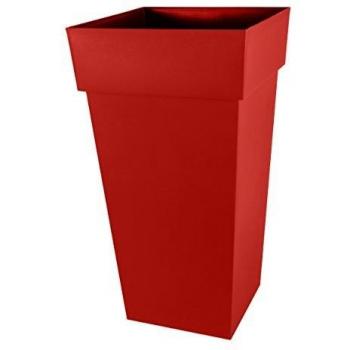 Macetero EDA Tuscany 43,3 x 43,3 x 80 cm Cuadrado Rojo Polipropileno