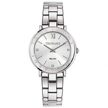 Trussardi T-Vision Women's Crystal Accents Stainless Steel Quartz Watch R2453115508