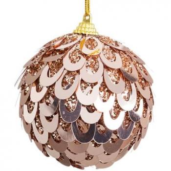 Bolas de Navidad Bronce Plástico Polyfoam 6 x 6 x 6 cm (6 Unidades)