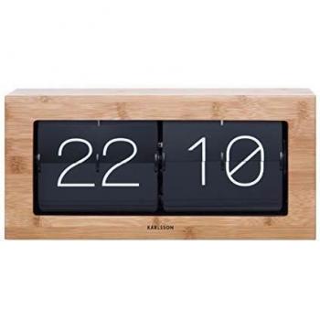 Reloj de pared/mesa Karlsson Boxed Flip XL Bambú - 37x17,5x9 cm