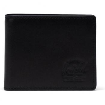 Herschel Hank - Cartera de cuero RFID unisex negra