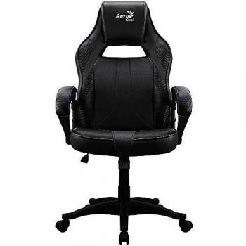 Aerocool AC40C Silla Gaming, tecnología Air, Altura Regulable, Color Negro
