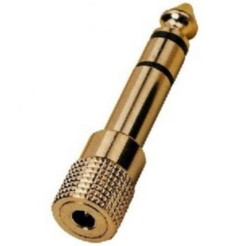 Adaptador de Audio 6,3mm Macho a 3,5mm Hembra con Conexión de Oro