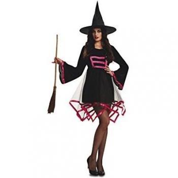 Desconocido My Other Me - Disfraz de bruja con lazo rosa, para adultos, talla M-L