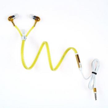 Auriculares Estéreo Luminosos con Cremallera Multicolor y Función Manos Libres, Auriculares de Música Portátiles con Cremallera Oscura
