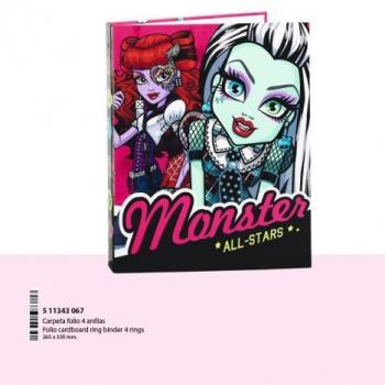 MONTSER HIGH CARPETA CARTON FOLIO 4 ANILLAS SAFTA
