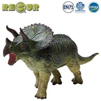 RECUR Dinosaurio Triceratops Juguetes jurásicos,Juguete Dinosaurio Modelo de estatuilla: Figuras de acción de Dinosaurio jurásico realistas Regalo de colección Ideal prehistórico para niños