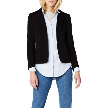 Vero Moda Vmjulia LS Blazer Dnm Noos Chaqueta, Negro