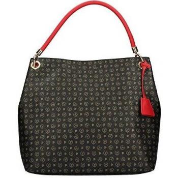 Pollini Heritage Classic Black & Red Shoulder Bag for Women, One Size