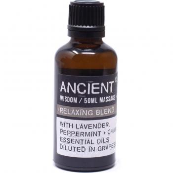 Aceite de Masaje Relajante 50ml - Aceites Esenciales de Lavanda, Menta y Manzanilla