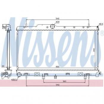 Radiador de refrigeración del motor Nissens 64116