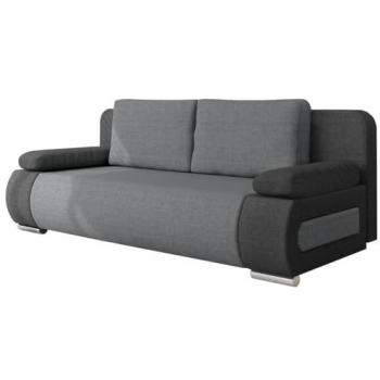 Sofá-cama Comfivo 144 con canapé y función de sueño, dimensiones 200 x 77 x 92 cm, incluye caja de ropa de cama Lux 06