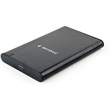 Carcasa Disco Duro GEMBIRD HDD Ó SATA USB Tipo C 3.1 Negro Aluminio