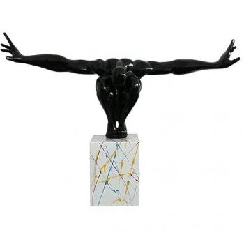 Figura Soledad II de Resina Negra - 73x57 cm