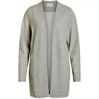 Vila Visavia L/s Coatigan-Noos Suéter cárdigan, Melange Gris Claro, M para Mujer