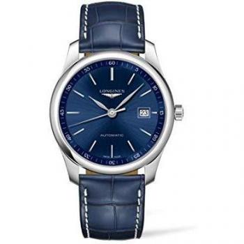 Longines Master Collection Automatic Men's Watch with Blue Sunray Dial and Leather Strap L2.793.4.92.0