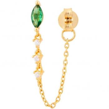 Ear Candy - Piercing Marquise Silver 925 and 18k Gold Plated
