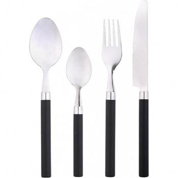 Juego de Cubertería San Ignacio 24 Piezas Acero Inoxidable Negro