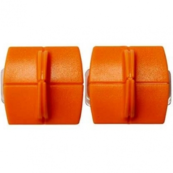 Fiskars Titanium TripleTrack Cuchillas de Repuesto para Máquinas de Corte de Papel, 2 Unidades, Corte Recto, Alta Perfilación, Color Naranja - Modelo 1004677