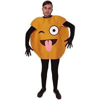 DISFRAZ EMOTICONO BROMISTA CARITA ADULTO