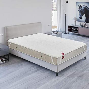 Topper Pikolin Madison Viscoelástico Alto Confort y Calidad 5cm 160x200, alivia tensiones musculares, funda lavable con cremallera, propiedades antibacterianas, antiácaros y antihongos
