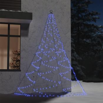 Árbol de Navidad LED azul 260 Vidaxl 300 cm con gancho metálico