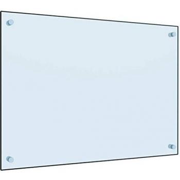 vidaXL Protector Salpicaduras Cocina Vidrio Templado Blanco 70x50cm Utensilios Herramientas Accesorios Protección Grasa al Cocinar Fiable Práctico