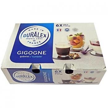 Vaso de agua Gigogne Duralex - Vaso de vidrio templado, capacidad de 250 ml, diseño apilable, resistente a cambios de temperatura, apto para microondas y lavavajillas
