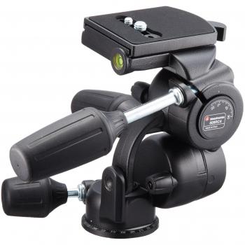 Manfrotto New Standard 3D Tripod Head with Quick Release, for Camera Tripods, Fluid Ball Head, Camera Stabilizer, Photography Accessories for Content Creation