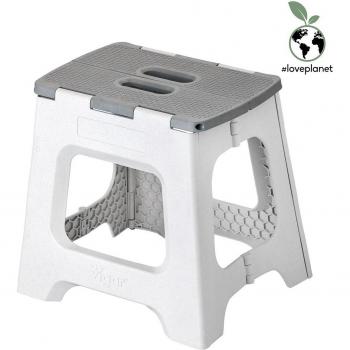 Taburete Plegable Zeroline 32 cm - Resistente y Duradero - Ligero y Fácil de Almacenar - Soporta Hasta 150 Kg