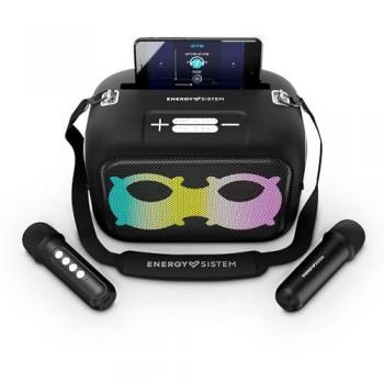 Energy Sistem Altavoz Karaoke Star - Altavoz Portátil Bluetooth 5.4, Reproductor MP3, True Wireless Stereo, Luces LED, 60W, IPX4, 2 micrófonos, 8 Horas de