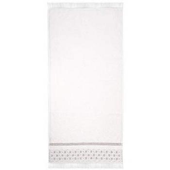 Toalla Jacquard Mediterráneo Rustic Shapes 100 x 150 cm Blanco/Beig