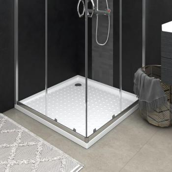 Plato de ducha con relieve ABS blanco 80x80x4 cm