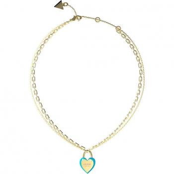 Collar Guess All You Need Is Love de acero dorado