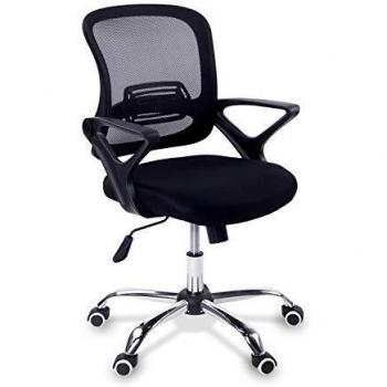 Adec - Brisa, Silla de Escritorio giratoria, Silla de Oficina, Silla despacho con Ruedas Color Negro, Medidas: 60 x 93-101 x 60 cm de Fondo