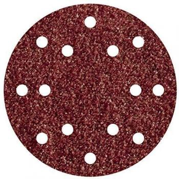 Wolfcraft 1842000 Set de 5 Discos de Lijado Adhesivos de Corindón, Grano 80, Diámetro 150mm