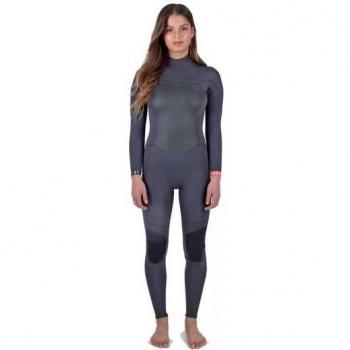 2016 Billabong Ladies Synergy 5/4mm Back Zip Wetsuit in Black Sands Z45G03 Sizes- - Ladies 6