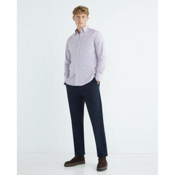 Camisa de hombre casual falso liso manga larga Mirto