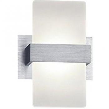 Trio Lighting Platon Trio 274670105-Aplique LED, 4,5 W, IP20, SMD, 430 lúmenes, 3000K, 230 V, Color Aluminio Pulido, 4.5 W