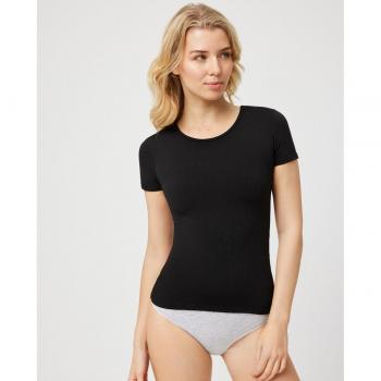 Camiseta térmica de mujer de manga corta y cuello redondo