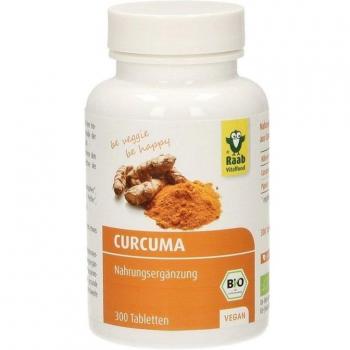 Raab Vitalfood Bio Cúrcuma 300 Comprimidos de 300 mg - Suplemento Alimenticio 100% Natural